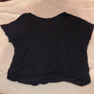 X-small dark blue flowy blouse